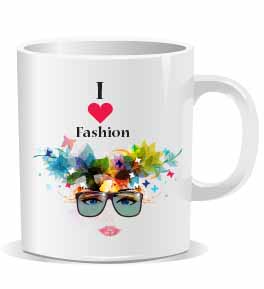 แก้วน้ำพิมพ์ภาพ I love fashion coffee mug